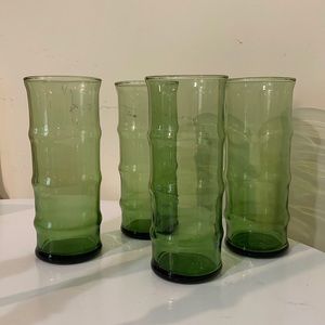 green vintage glasses